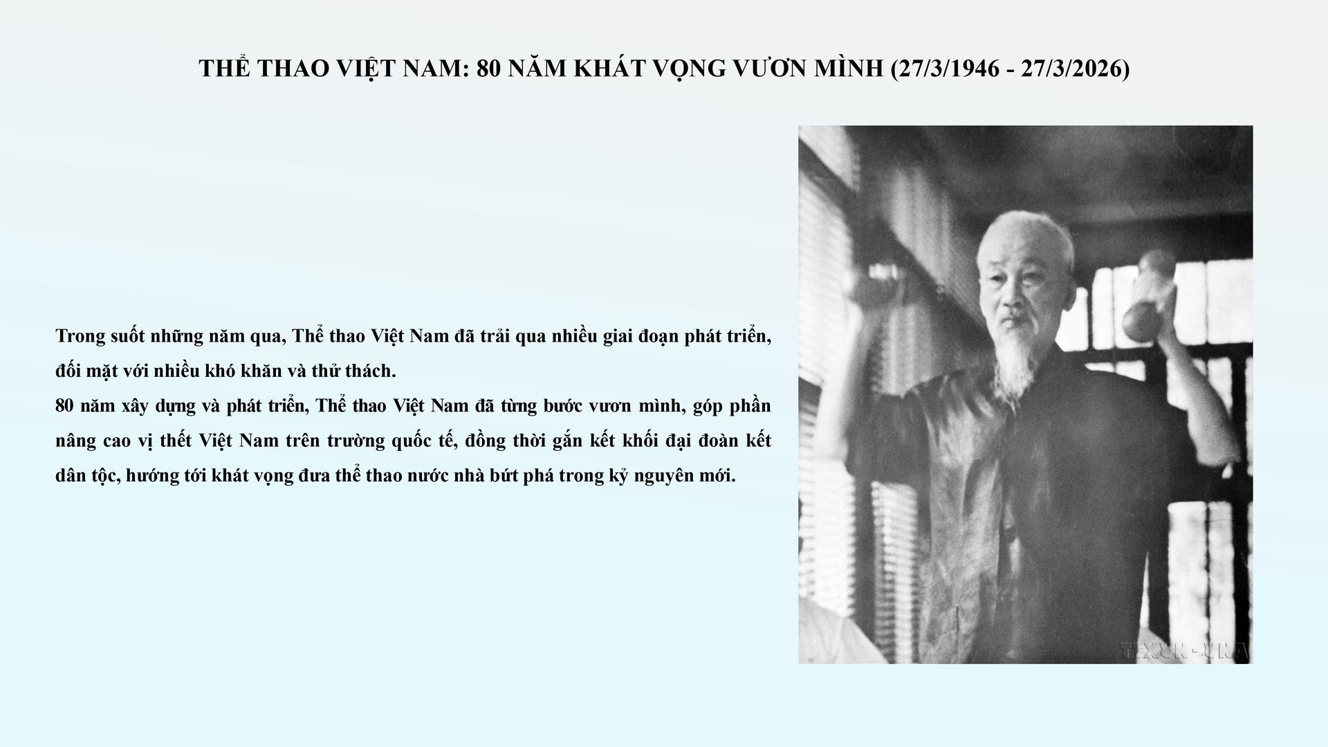 Thể thao Việt Nam 80 năm khát vọng vươn mình