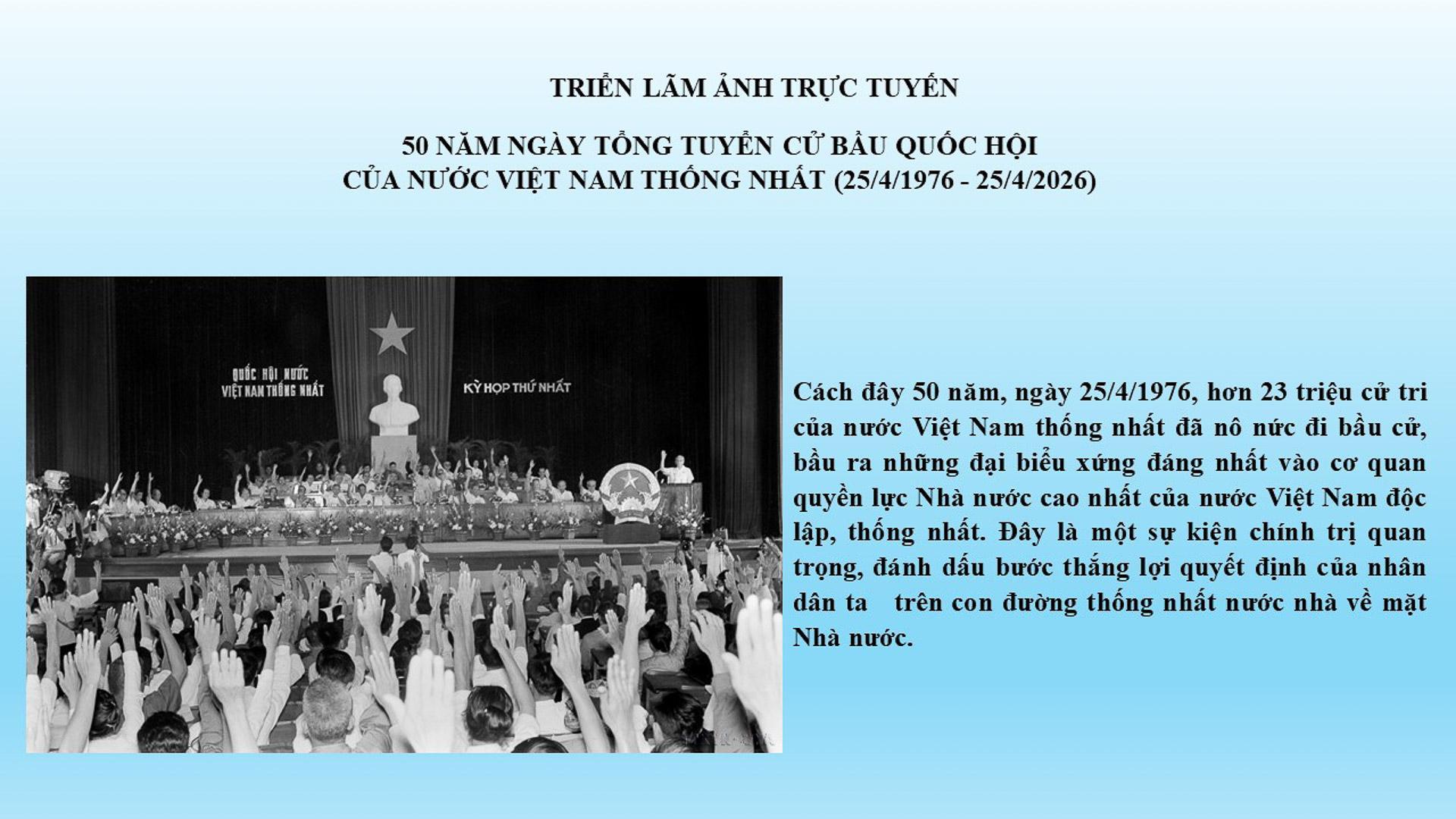 50 năm Ngày Tổng tuyển cử bầu Quốc hội